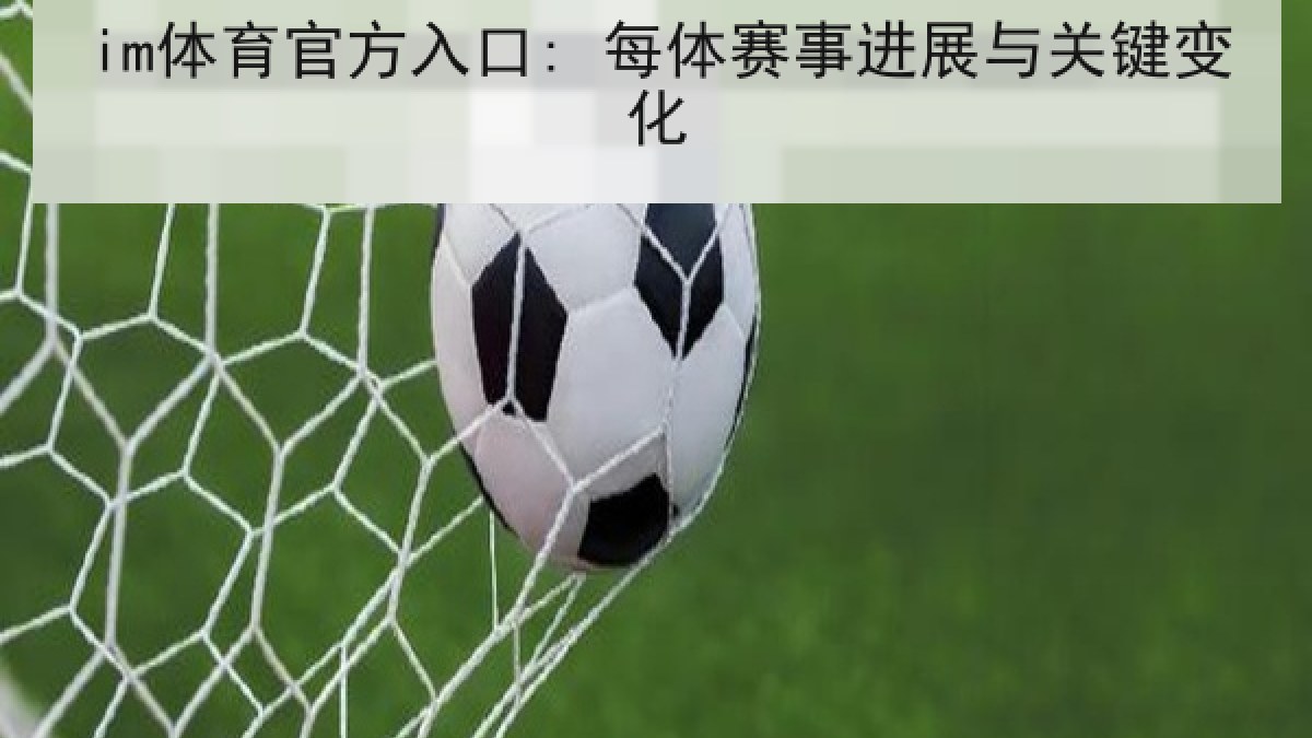 im体育官方入口: 每体赛事进展与关键变化